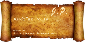 Juhász Polla névjegykártya